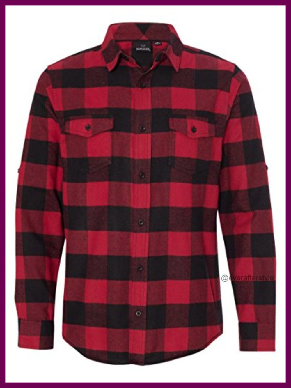 Yarn-Dyed Long Sleeve Flannel Shirt Button-Down Cotton Outdoor